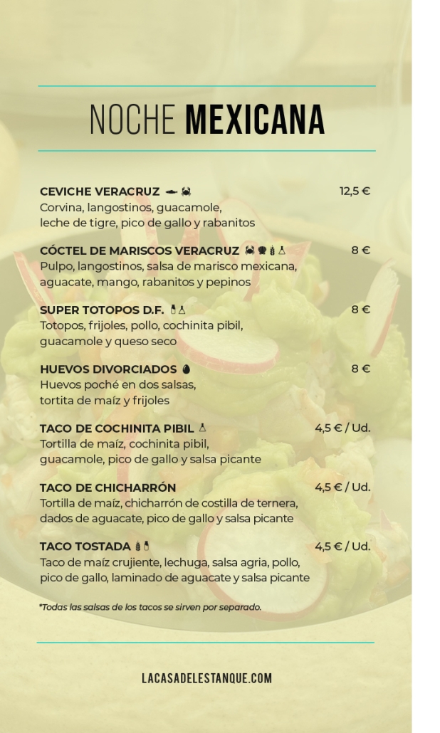 lcde noche mexicana menu storie